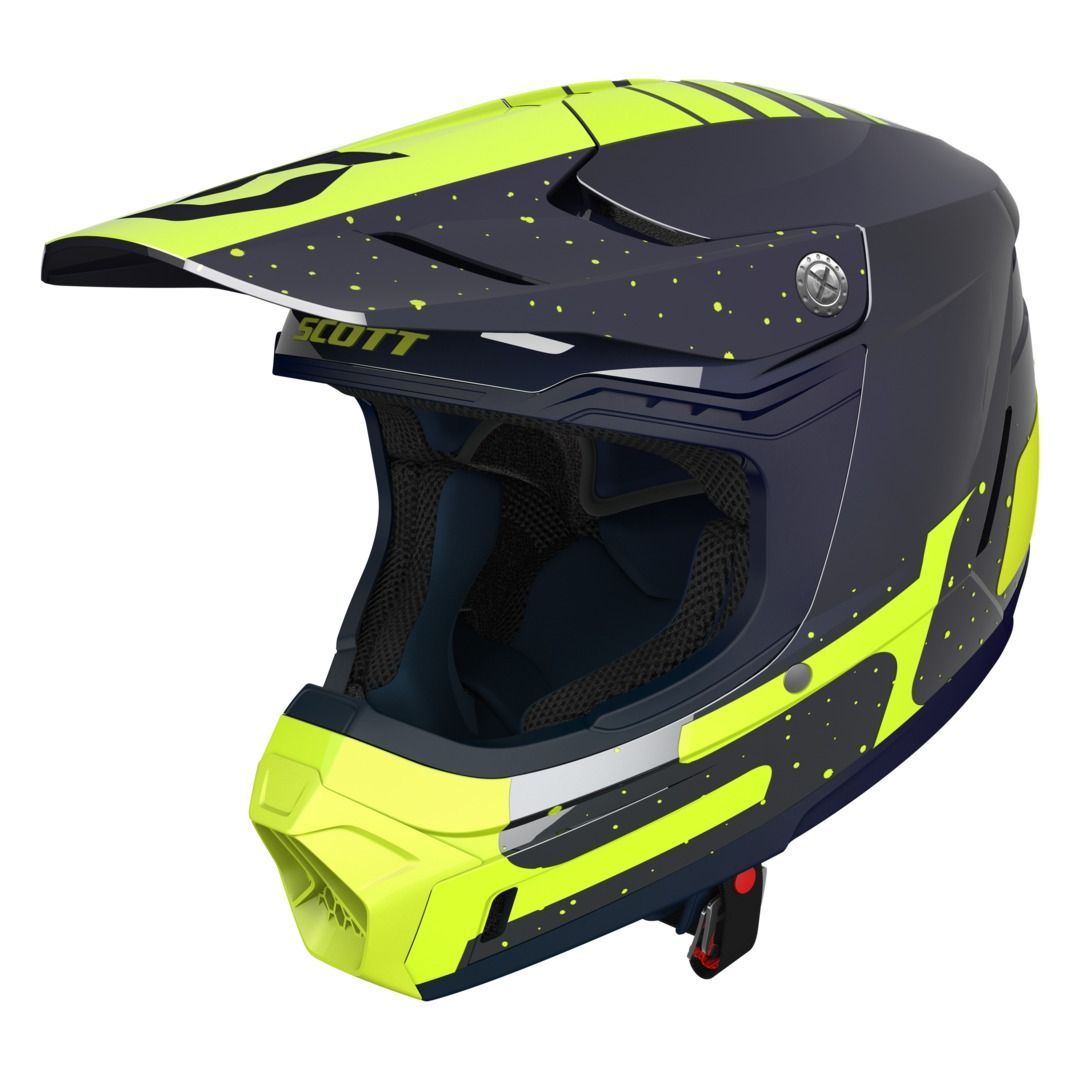SCOTT 350 Evo Plus Team ECE Helmet Deep Blue/Yellow
